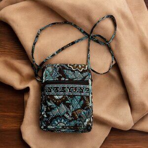 Vera Bradley Retired  Java Blue Crossbody Bag  Multiple Compartments